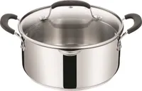 Topf Edelstahl Tefal Induktion Jamie Oliver Glasdeckel 4.9L