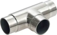 CROSO T-Verbinder für Rohr ø 42,4 x 2,0 mm, Edelstahl geschliffen V2A