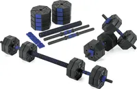 Gymtek® Sada činek a tyče - 2x10 kg - nastavitelné činky, posilovací trénink doma, sada 2 činek a tyče s činkami