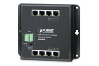 PLANET WGS-804HPT PLANET IP30 8-Port Gigabit Wall-mount Switch 4-Port 802.3at POE+, redundant power 48-56V DC -40/+75 C