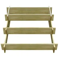 vidaXL 3-stufiger Pflanzkübel 90 x 90 x 35 cm Holz Imprägniert