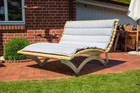 Waldsofa Classic mit Auflage, Lärche, Wellenliege, Sonnenliege