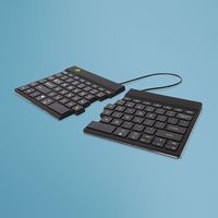 R-Go Tools Ergonomische Tastatur R-Go Split Break mit Pausensoftware, geteilte Tastatur, QWERTY (US), kabellos, schwarz