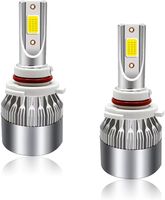 Leap 2 Stück 9005/HB3 Auto-LED-Licht, 6000 K, 3800 lm, superhelle Kfz-Fern- und Abblendlicht-Glühbirne, wasserdichter Austausch der Nebelscheinwerfer-Glühbirne, Plug & Play-Glühbirnenbeleuchtung, Autozubehör - 9005/HB3||Weiß