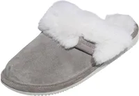 Lammfell Hausschuhe - MALIBU GRAU/WEIß - Schuhgröße: EUR 37