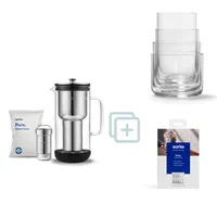 Aarke Purifier Wasserfilter 1,18 l Set: Pure Filtergranulat+Gläser