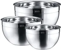 RÖSLE Schüssel-Set 3-tlg, 16, 20 und 24 cm, Silber