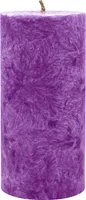 Stumpenkerze aus Stearin, 100% pflanzlicher Wachs, 64/135 mm, Violett, KERZENFARM HAHN, Brenndauer ca. 41h