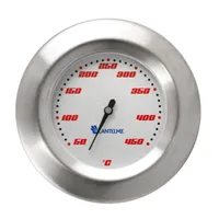 450 Grad Grillthermometer Einbauthermometer für Grill oder Smoker Silber