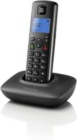 Motorola T401+ Schnurlostelefon - Rufnummernanzeige, Freisprechfunktion, DECT Telefon mit Display - Schwarz
