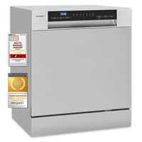 Exquisit Geschirrspüler GSP508-030D silber | Spülmaschine 55 cm | Power+ | ECO Modus | Standgerät