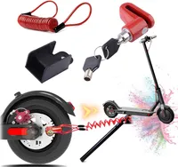 Schloss für e Scooter, Roller Scheibenbremse Schloss, Scooter Bremsscheibenschloss für Xiaomi M365 1S Pro 2, Roller Lock Kompatibel mit Denver Ninebot(Rot)