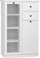 trendteam Wohnen Vitrine BrandsonBaxter Weiß Nachbildung 81 x 129 x 41 cm