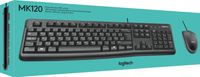 Logitech Desktop MK120 - Drátová - USB - QWERTY - černá - myš je součástí dodávky