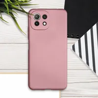 kwmobile Case kompatibel mit Xiaomi 11 Lite (5G) NE / Mi 11 Lite (5G) Hülle - Schutzhülle aus Silikon metallisch schimmernd - Handyhülle Metallic