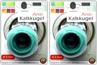 2er Set Antikalk Waschkugel Ø 5,5 cm Antikalk Ball Waschball Reinigungskugel