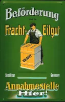 Blechschild Nostalgieschild Fracht Eilgut Spedition