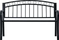 vidaXL Záhradná lavica 125 cm čierna oceľ