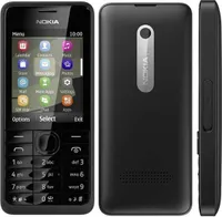 Nokia 301 czarny Bez simlocka Oryginalny Top telefon komórkowy Akceptowalny