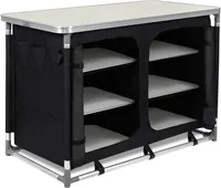 Camping Kitchen 100x 50x 80 cm Outdoor Camping Cupboard Foldable Camping Cupboard with MDF Density Board Camping Kitchen with Alu&Oxford Fabric Camping Furniture, Model C CEEDIR