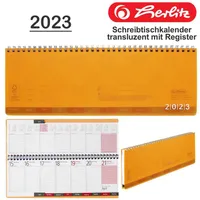 Herlitz Schreibtischkalender 2023, Modell / Jahr / Farbe:Transluzent / 2023 / orange