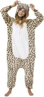 Katara 1744 -  Leopard braun/beige L (165-175cm), Jumpsuit, Onesie, Karneval, Overall, Party, Karnevals-Kostüm, Verkleidung zum Fasching, Schlafanzug, Hausanzug, Jogginganzug, Cosplay, Tierkostüm für Erwachsene
