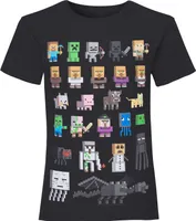Minecraft - Tričko pre dievčatá NS5909 (152-158) (čierna/farebná)