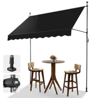 FCH markýza na balkon 250x120x(200-300) cm markýza se sklopným ramenem markýza se svorkou markýza na balkon bez vrtání - zastínění terasy a balkonu