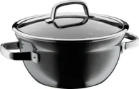 WMF Fusiontec Mineral Kochschüssel mit Glasdeckel 20 cm, kleiner Topf Induktion 2,3l, High-Tech Keramik, kratzfest, grau