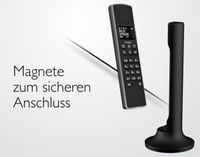 Bezprzewodowy telefon stacjonarny Philips z serii 4000 M4502B/34 Czarny 1,6" Konstrukcja