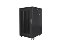 Lanberg Szafa Rack Stojąca 19" 22U 600X800 Drzwi Perforowane Czarna (Flat Pack)