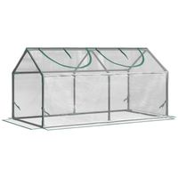 Outsunny Fóliový skleník s oknem PVC Dům pro rajčata 120x60x60cm Transparentní