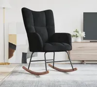 Schaukelstuhl Schwarz Samt