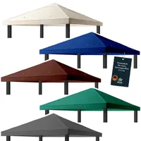 freigarten.de Ersatzdach für Pavillon 3x3 Meter Wasserdicht Material: Panama PCV Soft 370g/m² extra stark Modell 2 (Beige)