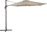 BELIANI Parasol ogrodowy beżowy na wysięgniku Ø300 cm podwieszany ciemnoszara aluminiowa rama