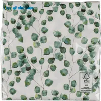 Ootb Packung 20 Servietten Papier33x33 Blätter Baskisch Grün  Grün One Size