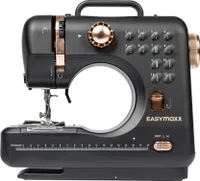 EASYmaxx Kompakt-Nähmaschine 12 Sticharten eingebautes Nählicht Zubehör