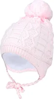 TupTam Baby Winter Mütze Strickmütze zum Binden , Farbe: Hellrosa, Hat Size: 39-41