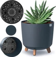 Blumentopf auf Beinen Dekotopf Blumen 29,8 cm Gartenschüssel Pflanztopf Für Das Haus, Den Garten Anthrazit