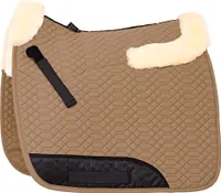 Schabracke Fellrand vorn und hinten Dressur camel med./nat.