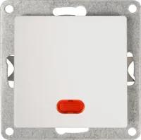 Schalter McPower ''Cup'' 250V/10A, UP, weiß mit Kontroll-Leuchte