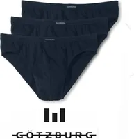 Götzburg Sport Slip schwarz 3er Pack Größe L