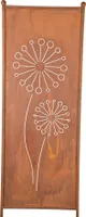 Stele Edelrost XXL Sichtschutz "Pusteblume" H205cm x B64cm Windschutz Rost Deko