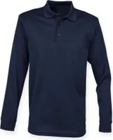 Henbury - Poloshirt für Herren/Damen Uni Langärmlig PC3836 (L) (Marineblau)