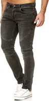 Tazzio Herren Jeans Biker Slim Fit 16517 schwarz-29/34