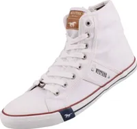 Mustang Damen Canvas High Top Sneaker Weiß