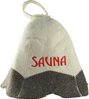 Saunahut mit Stickerei SAUNA aus Filz (Filzkappe, Saunamütze)