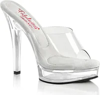 MAJESTY-501 Damen Slipper von Fabulicious, Transparent EU 41, US 11