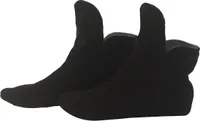 RAIKOU Hausschuhe Damen,Herren aus Micro Fleece 43/46 Schwarz/Zinn mit ABS und Rutschfester Sohle, Super Flauschige Hüttenschuche