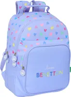 Plecak szkolny Benetton fioletowy 32 x 42 x 15 cm